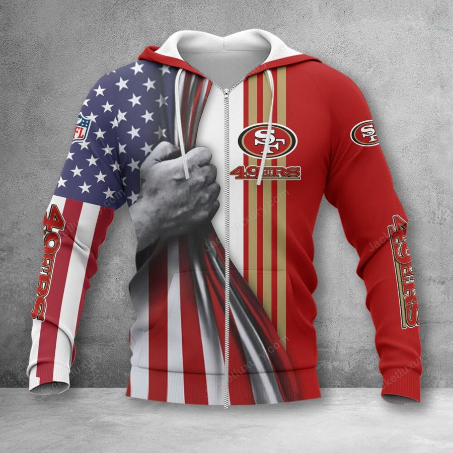 SAN FRANCISCO 49ERS 3D HOODIE SKULL0804