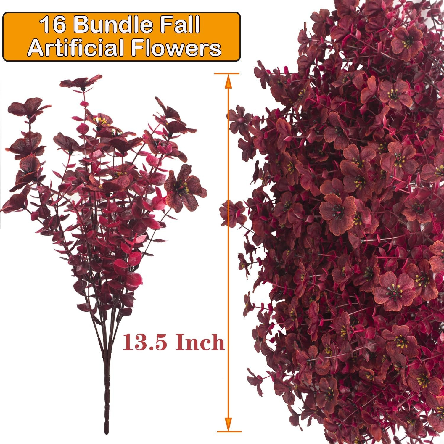 🔥LAST DAY 50% OFF🔥 Artificial Fall Flowers Outdoor ，UV Resistant