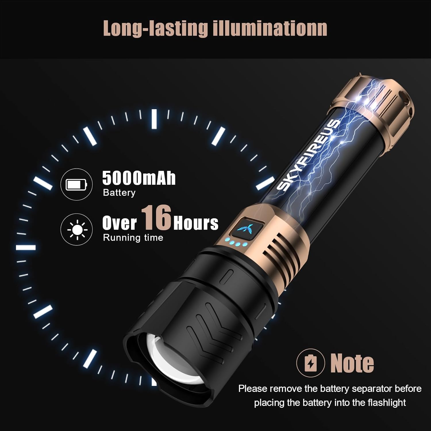 🔥2025 Newest Tactical LED Flashlight 10000 High Lumens