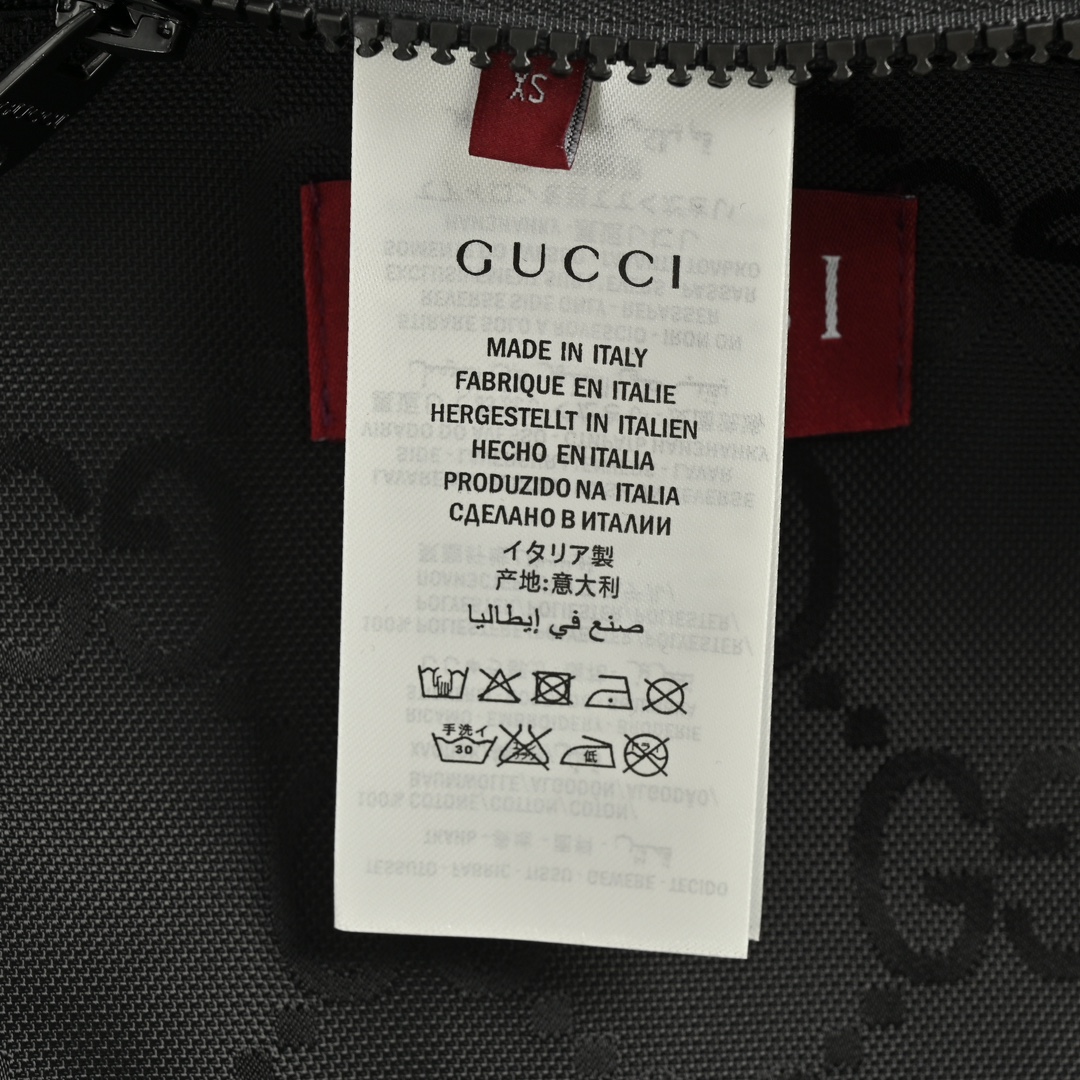 Gucci 24Fw red and green ribbon pattern trench coat