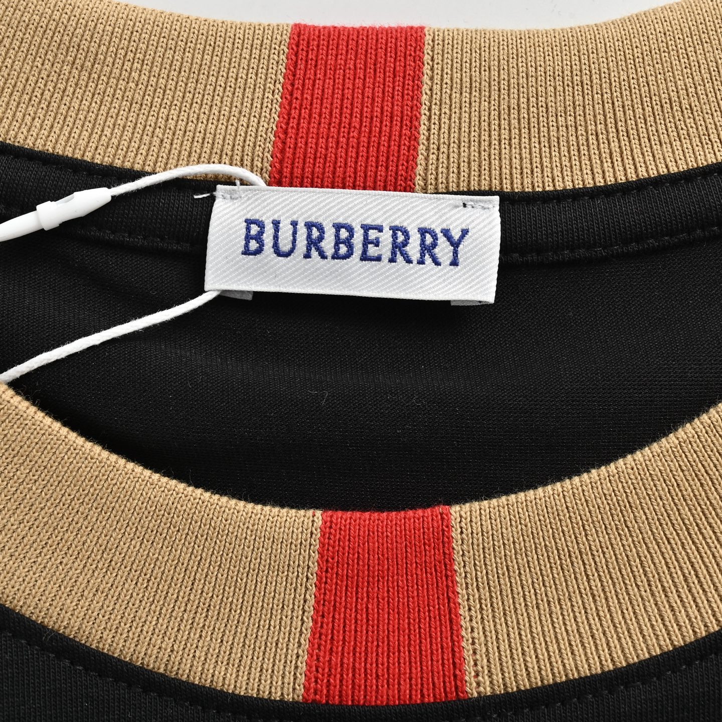 Burberry collar webbing stitching short sleeves