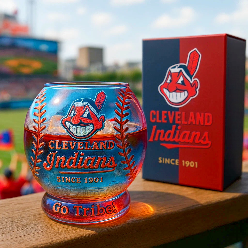 Cleveland Indians Limited Edition Whiskey Glass