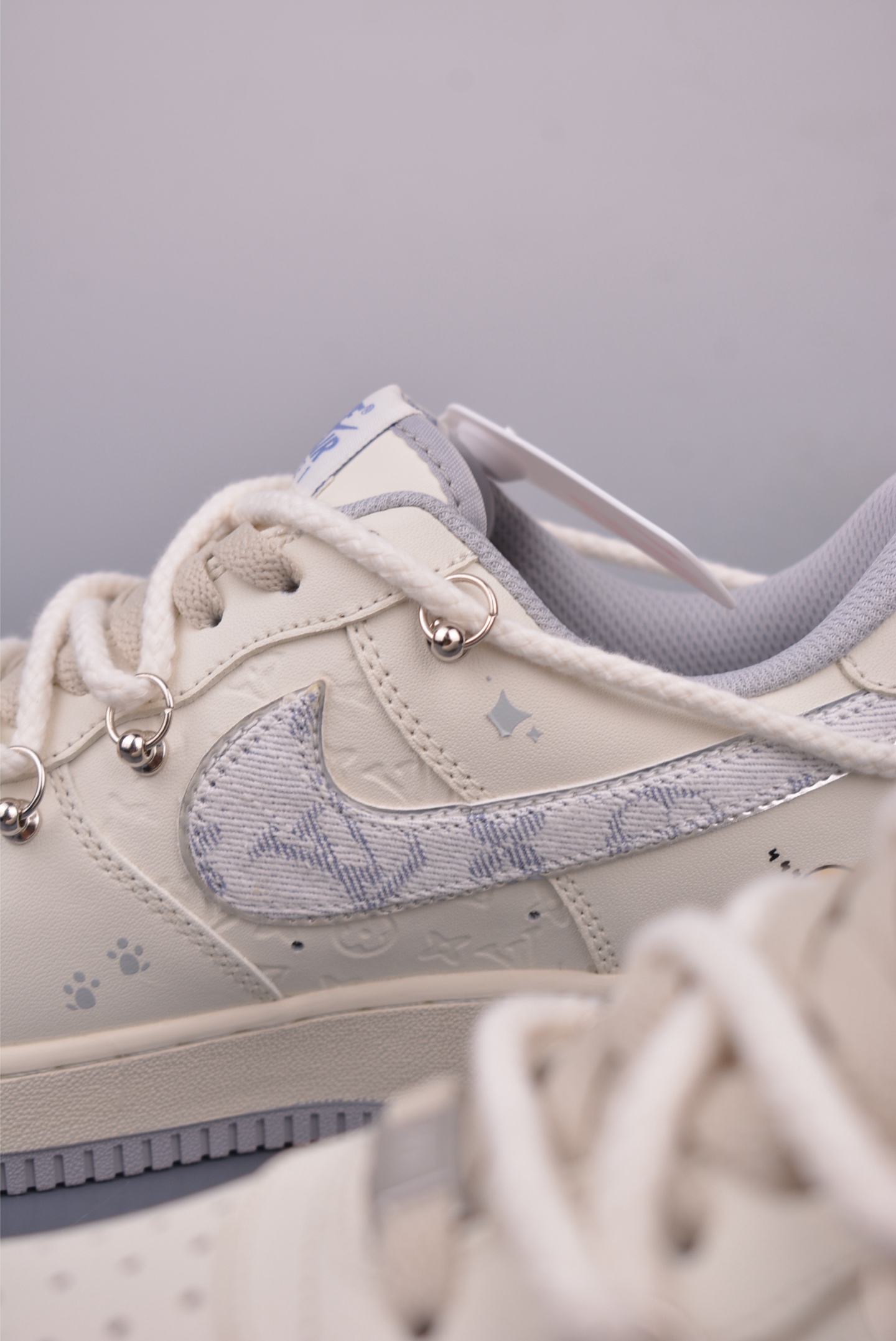 LV x Nike Air Force 1 07 Low Sneakers Thick Rope Straps Beige Capybara LV0506-220