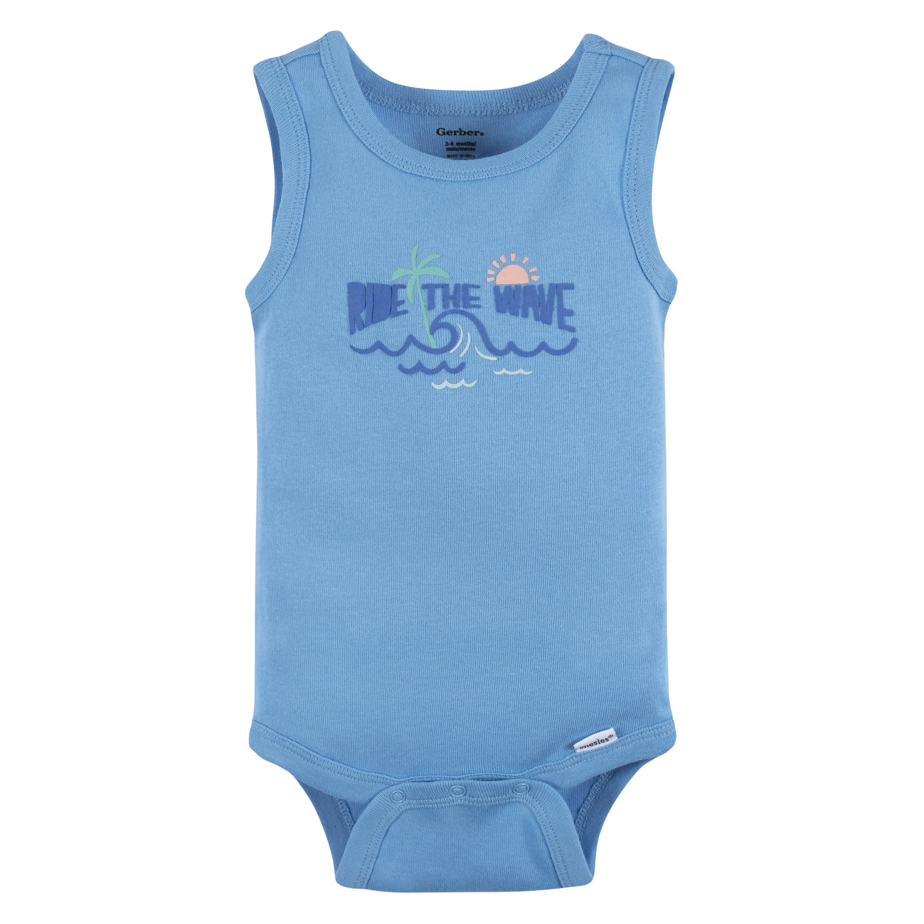 4-Pack Baby Boys Surf Beach Sleeveless Onesies Bodysuits