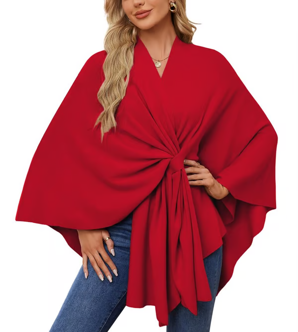 Elegant Shawl Wraps Soft Open Front Poncho Sweater (Buy 2 Free Shipping)