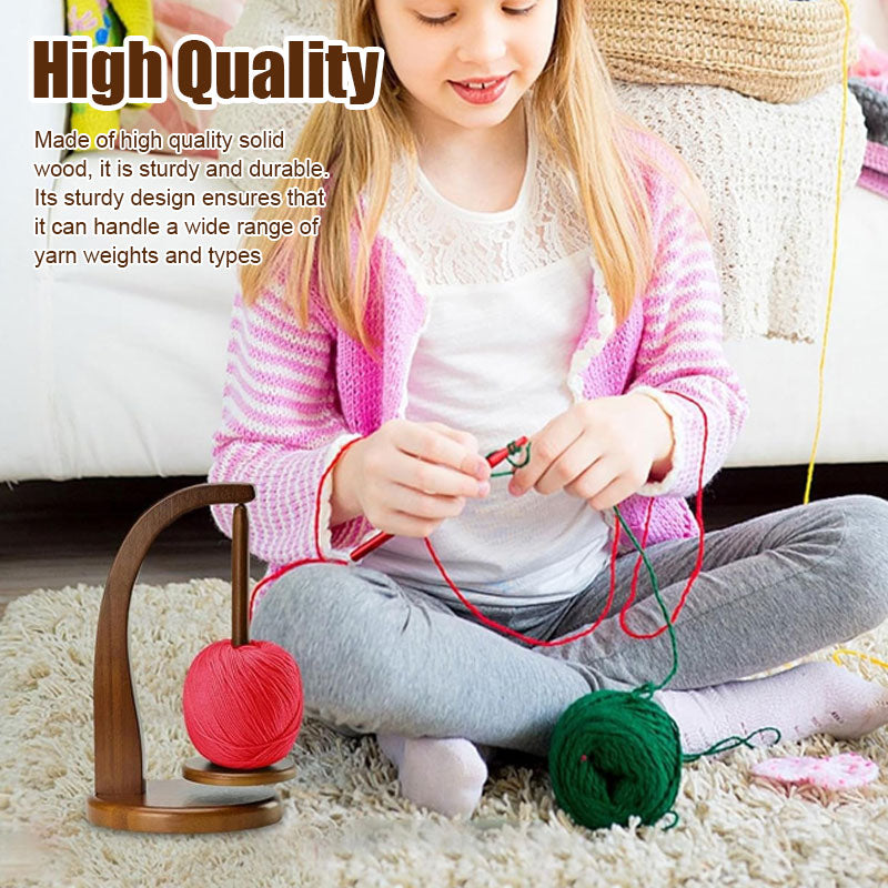 🎅2024 Christmas Promos🔥Magnetic Wooden Yarn Holder with 360 Degree Rotation