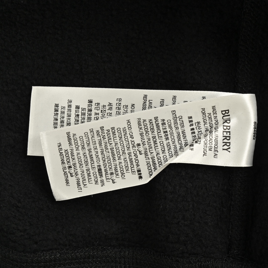 Burberry 24Fw shoulder warhorse patch zip-up hooded sweatshirt jacket