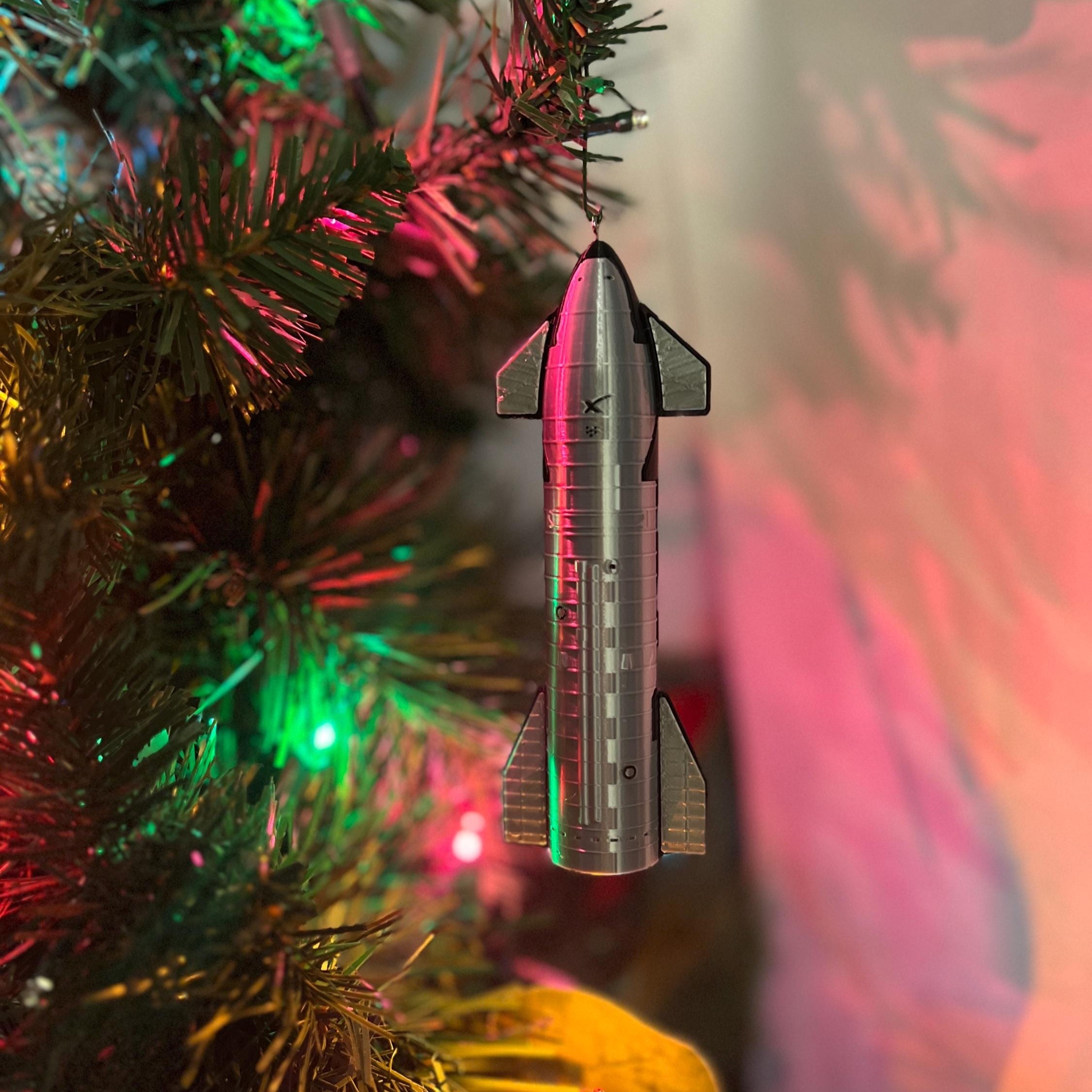 SpaceX Starship Ornament
