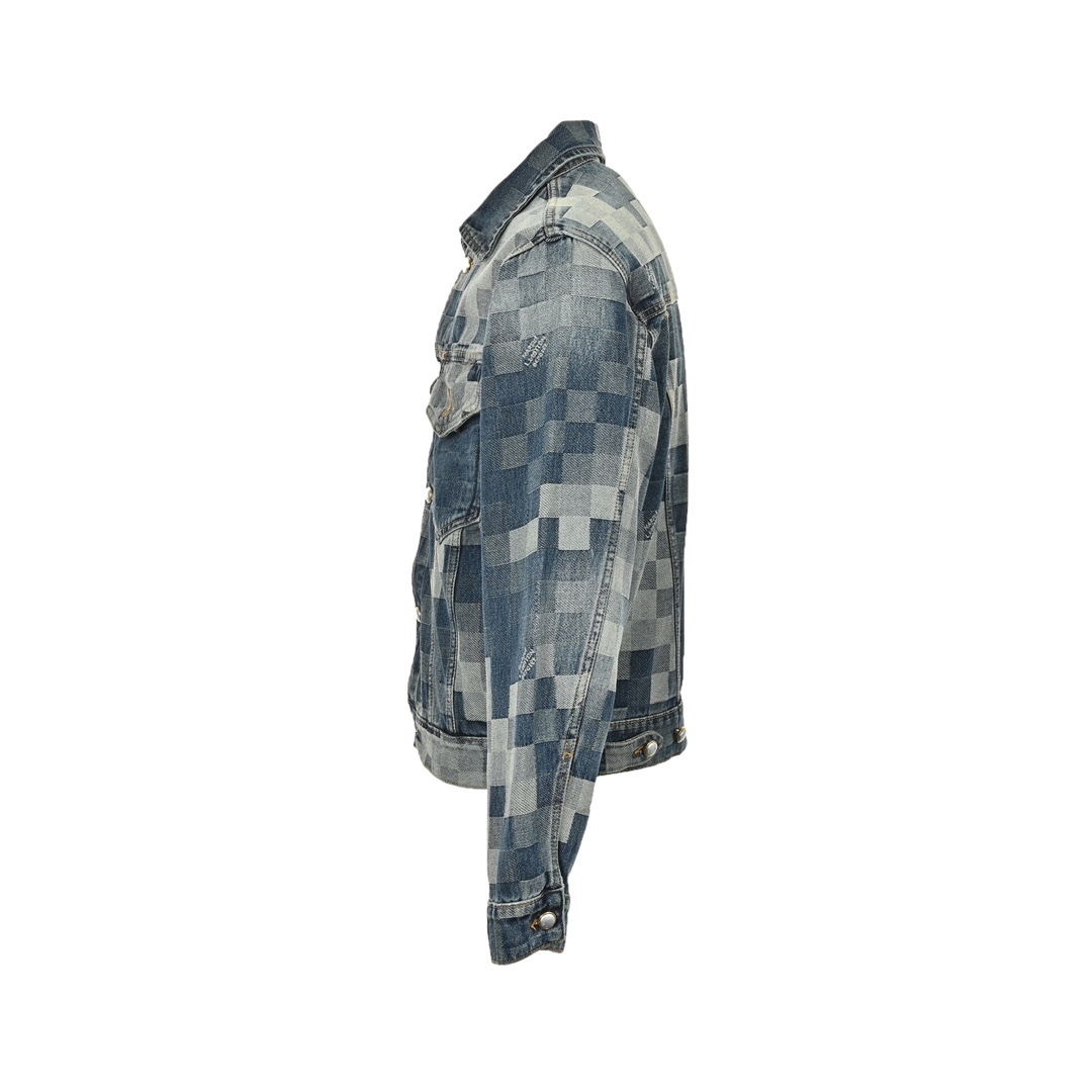 Louis Vuitton 24ss mosaic checkerboard denim jacket