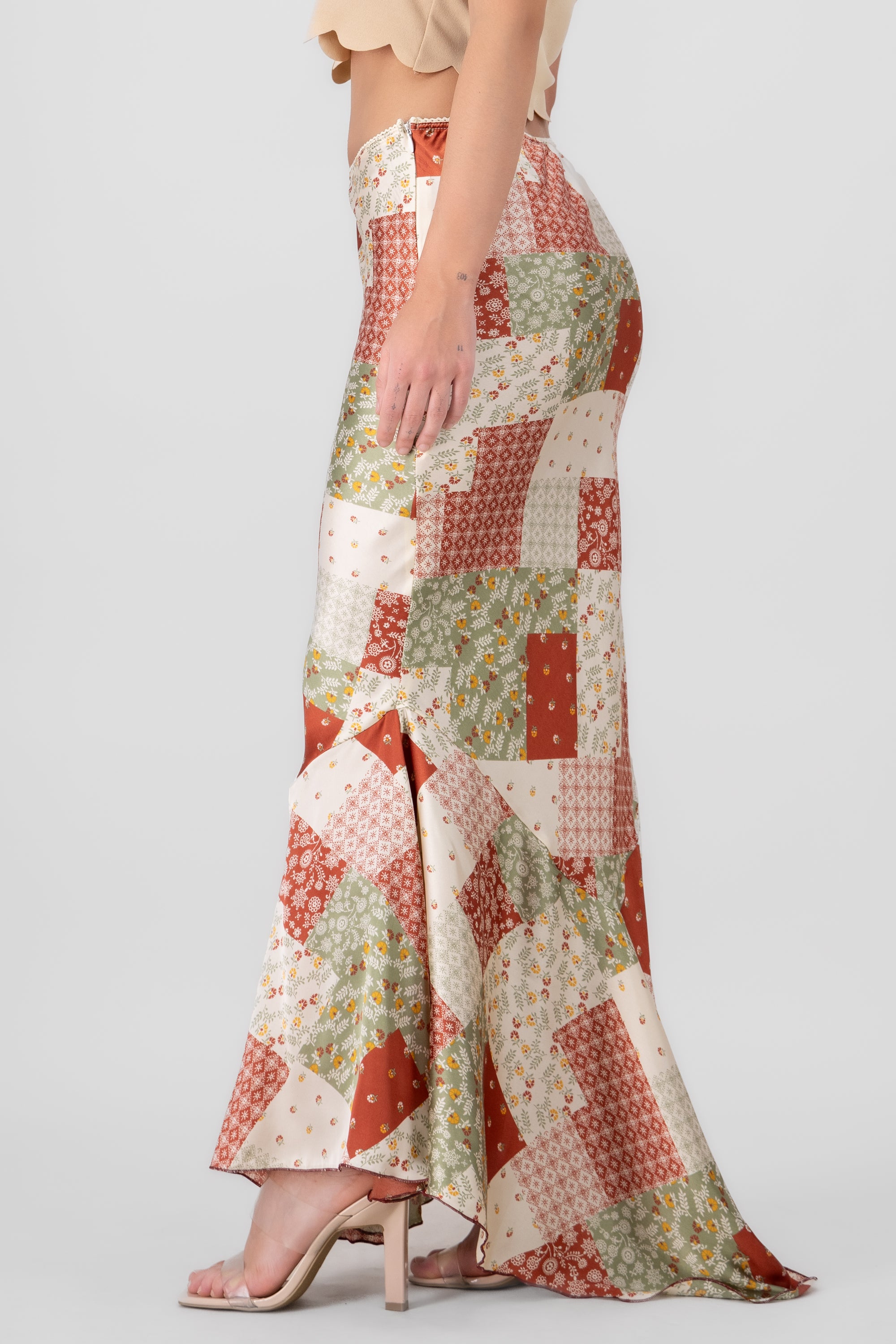 Printed Midi Skirt