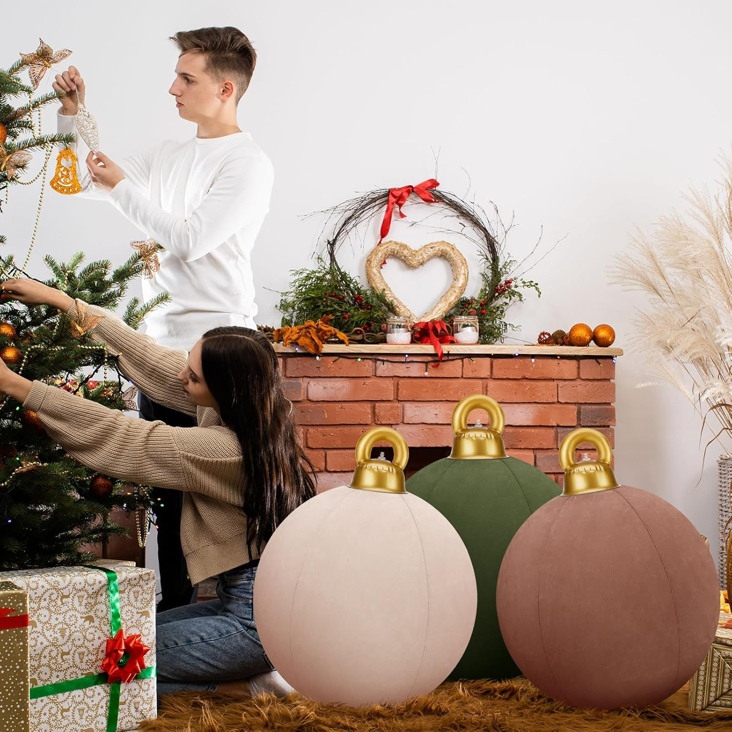 🔥LAST DAY 70%OFF🔥Giant Inflatable Velvet Christmas Balls