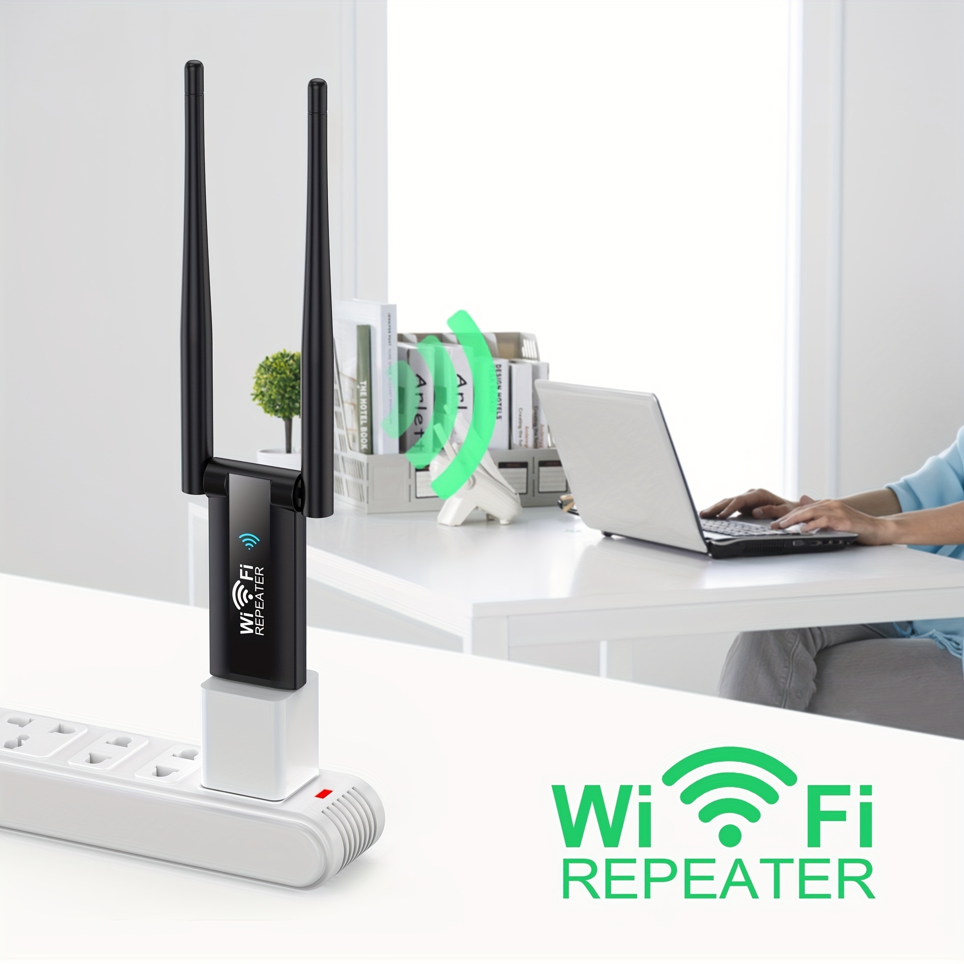 Wireless Wifi Signal Amplifier, 300Mbps 2.4G Portable Signal Booster Repeater, USB-Powered High-Power WiFi Hotspot Extender For Computer Office Indoor