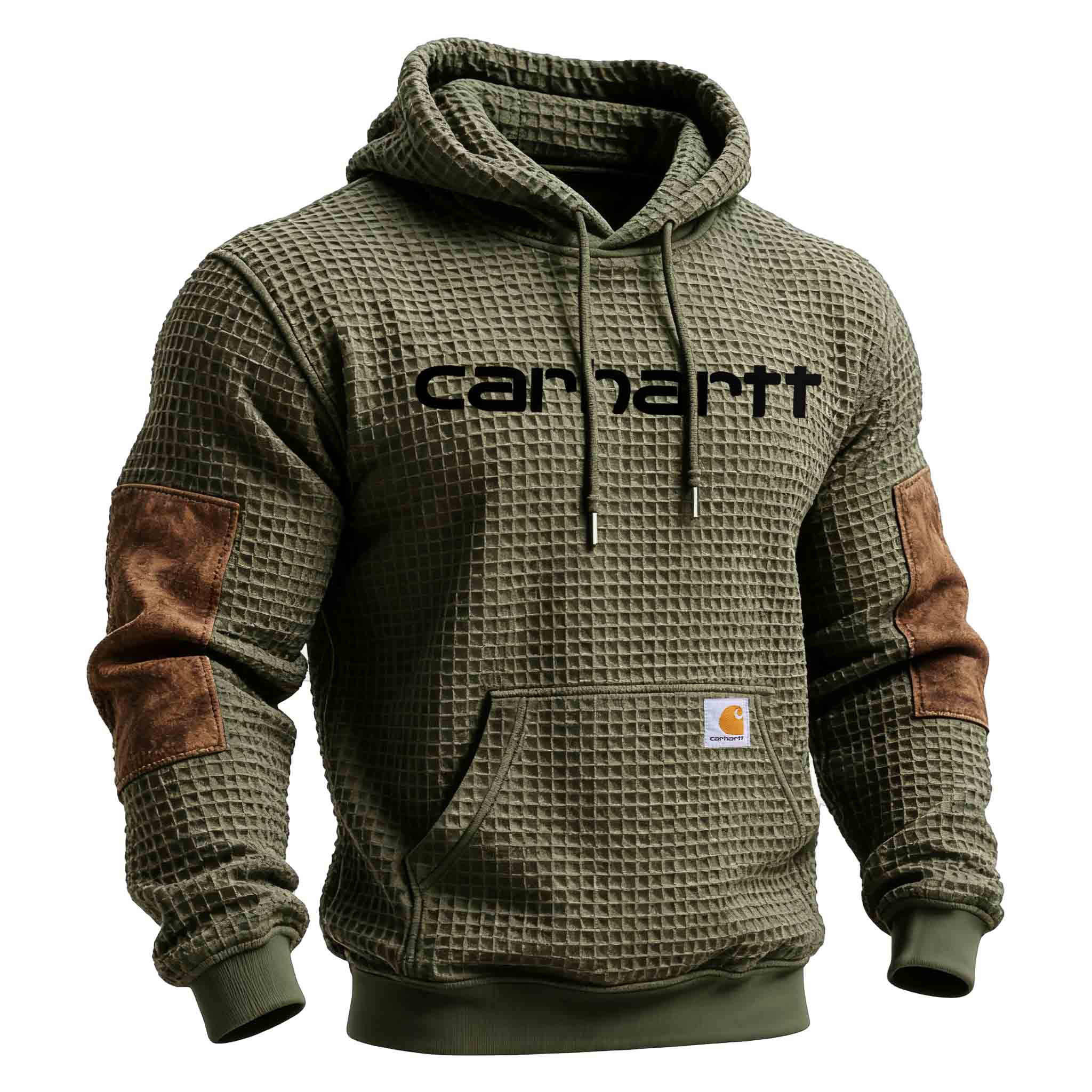 Olive Green Carhartt Waffle Knit Hoodie and Jogger Set