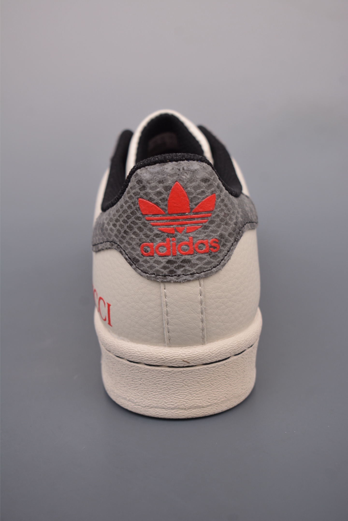 gucci x Adidas Originals Superstar leather white and red snake print BZ2522