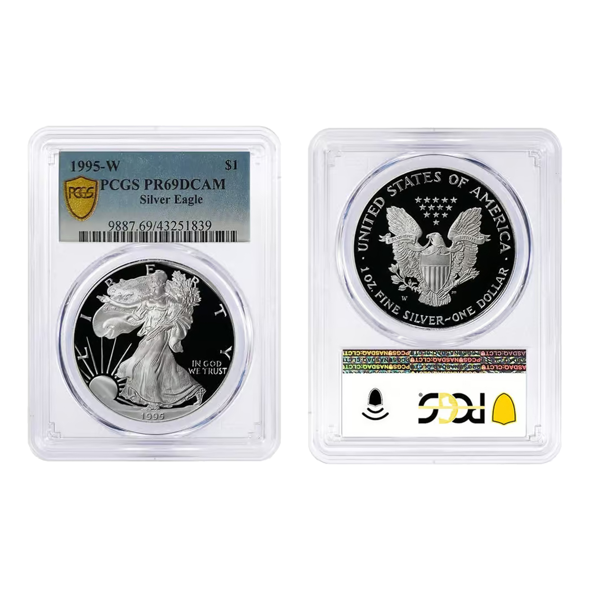 1995-W 1 oz Proof Silver American Eagle PCGS PF 69 DCAM