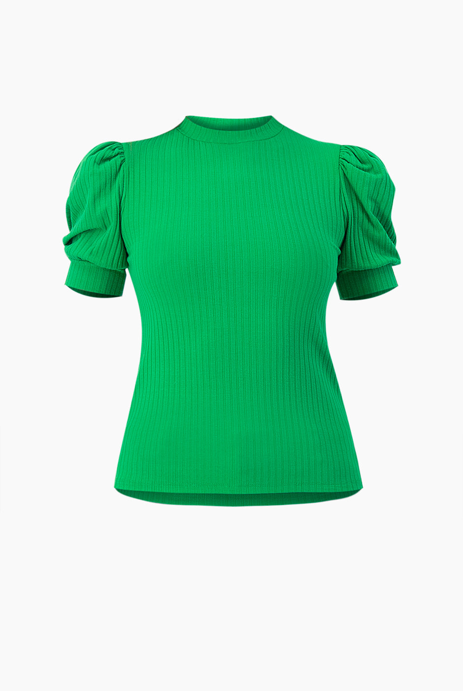 Blusa de cuello redondo verde
