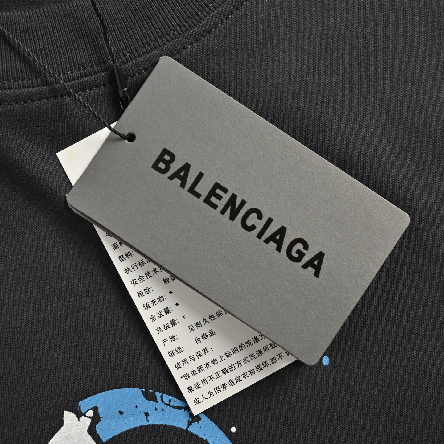 Balenciaga 25ss cartoon letter shooting star distressed short sleeve