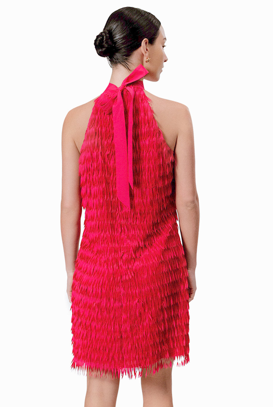 Vestido corto de cuello tipo halter