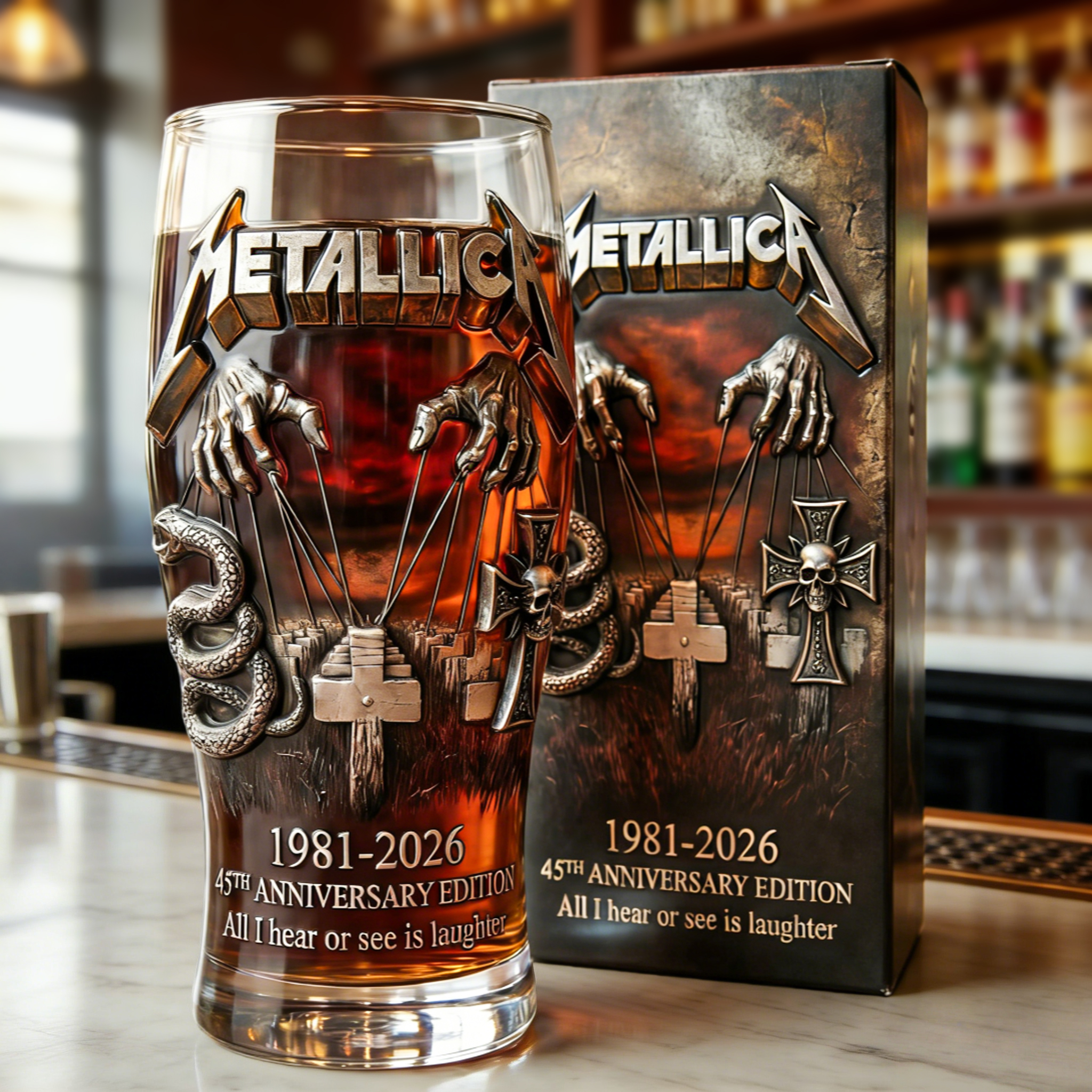 🖤Metallica 45th Anniversary Commemorative Glass