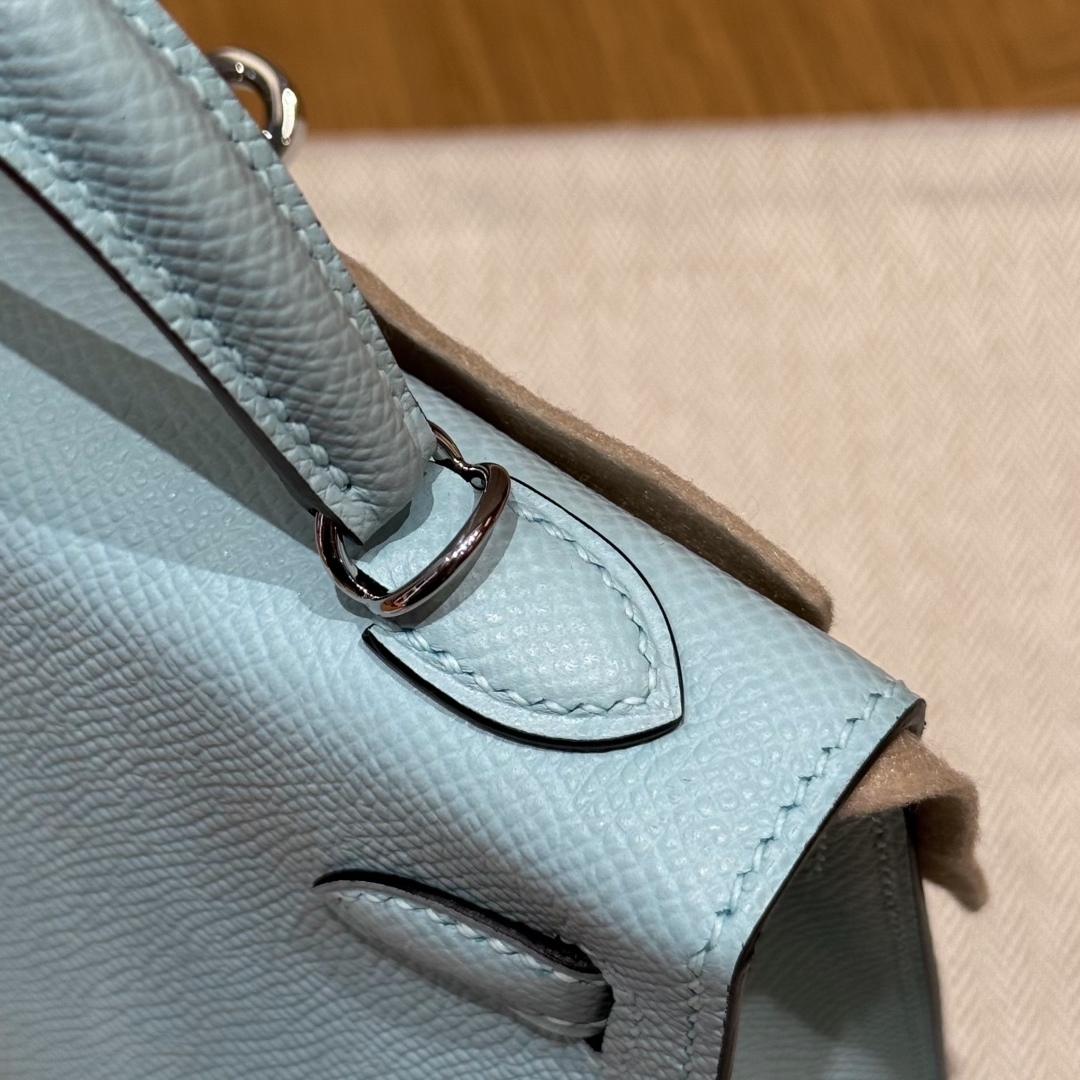 Hermes mini kelly U2Blue zephyr handbag (handmade to order)