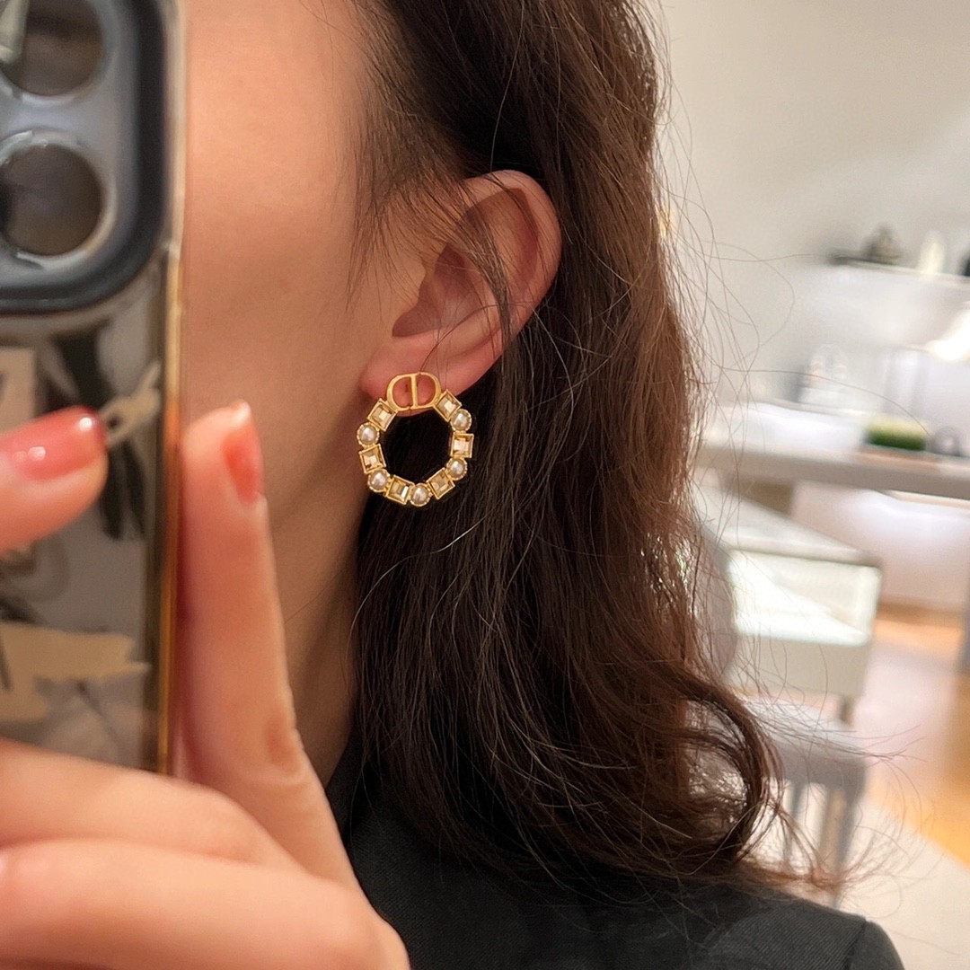 Dior Square Diamond Earrings