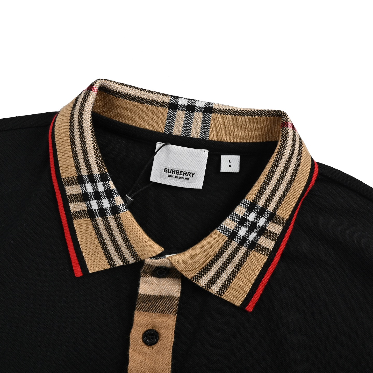 Burberry Check Collar Polo Short Sleeve