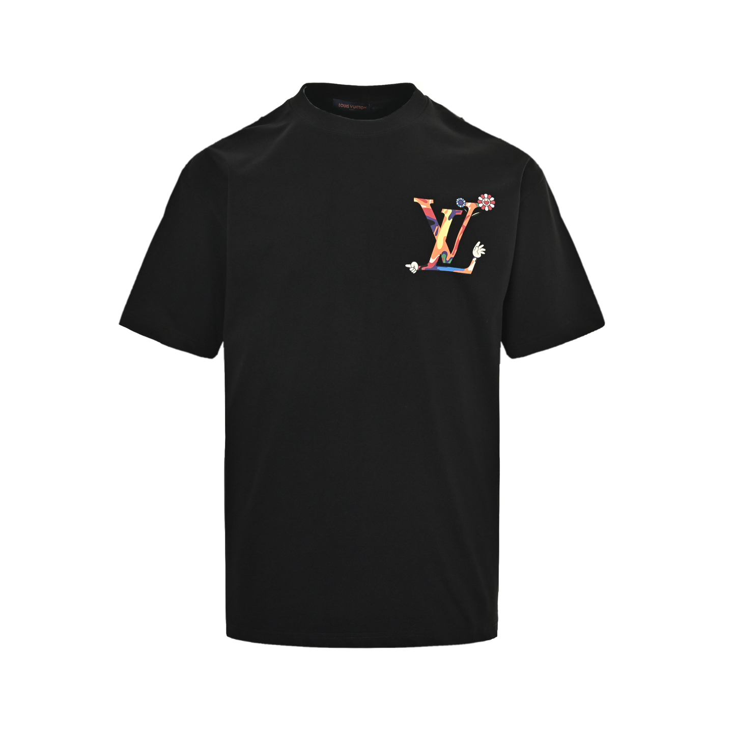 Louis Vuitton 25ss colorful graffiti logo print short sleeves