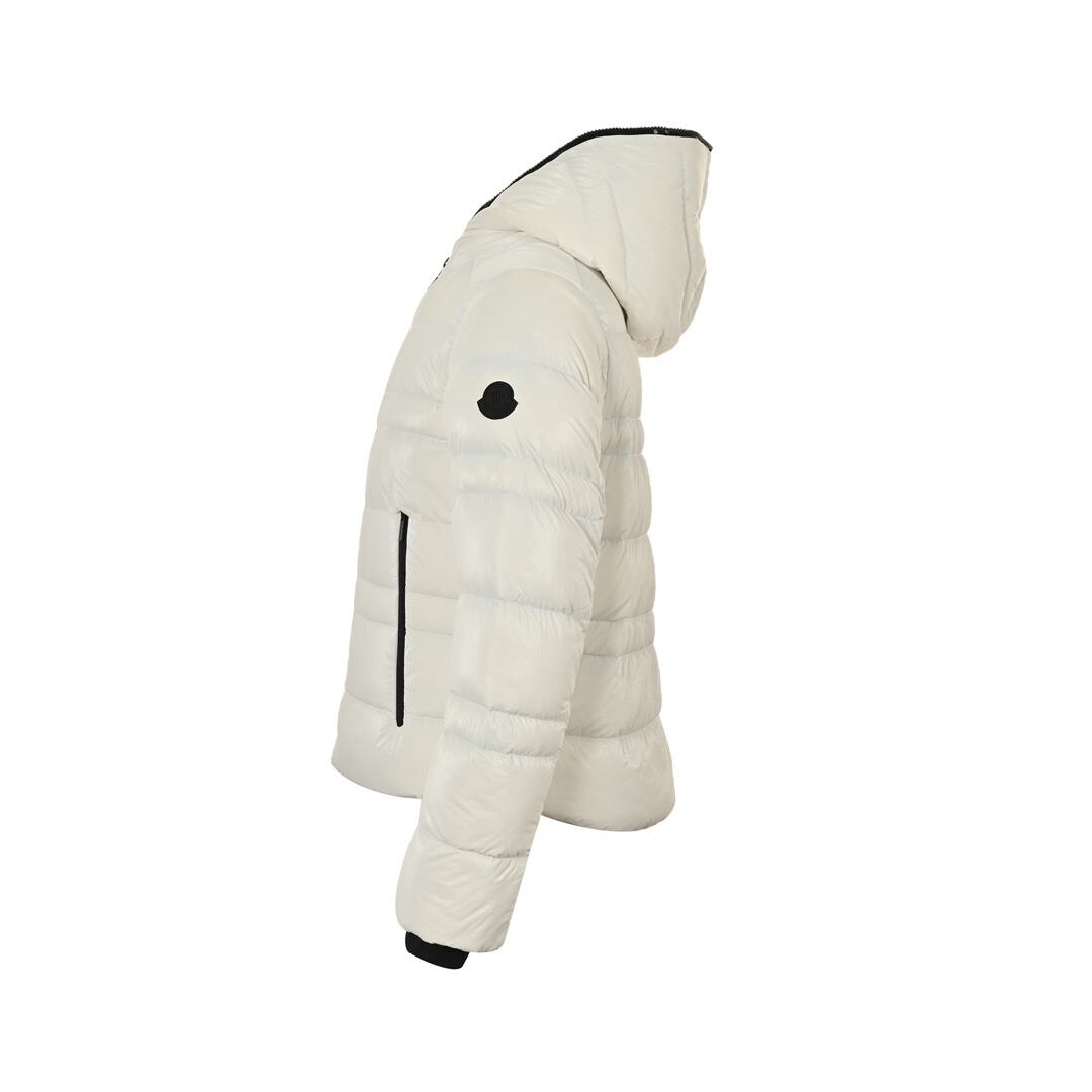 C Tharon placket lettering print down jacket