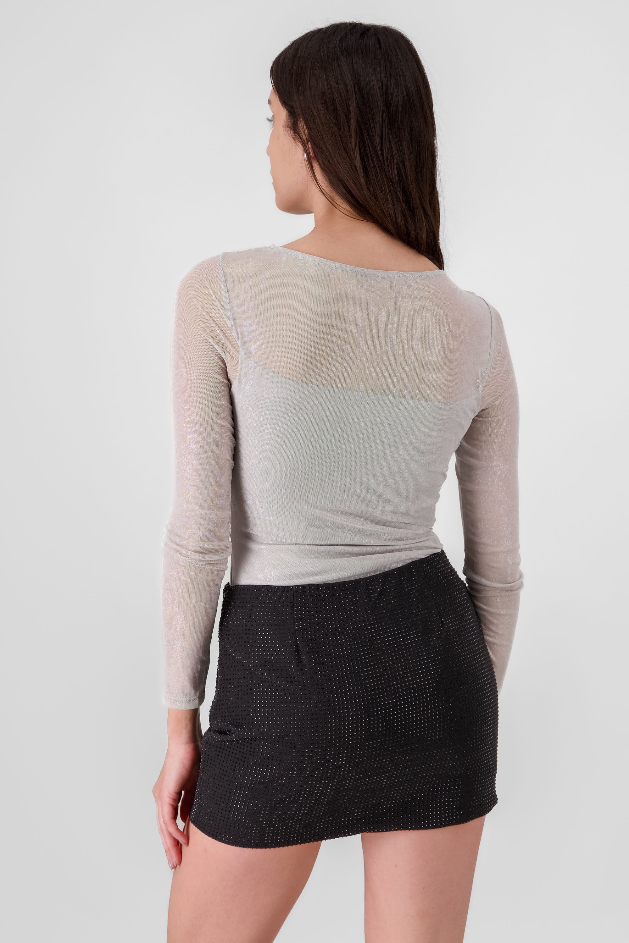 Long Sleeve Foil Bodysuit
