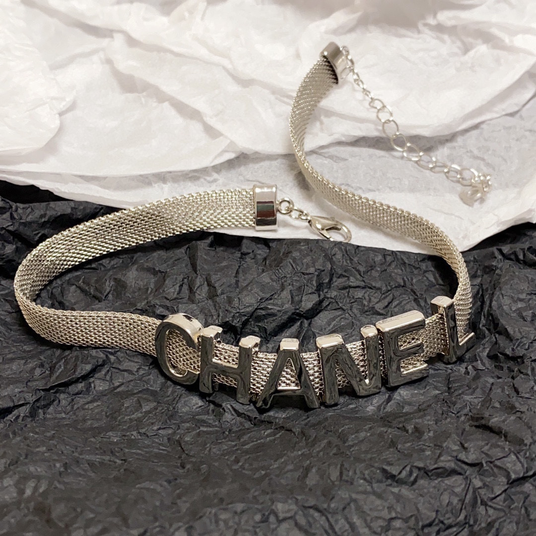 Chanel Letters Wide Necklace
