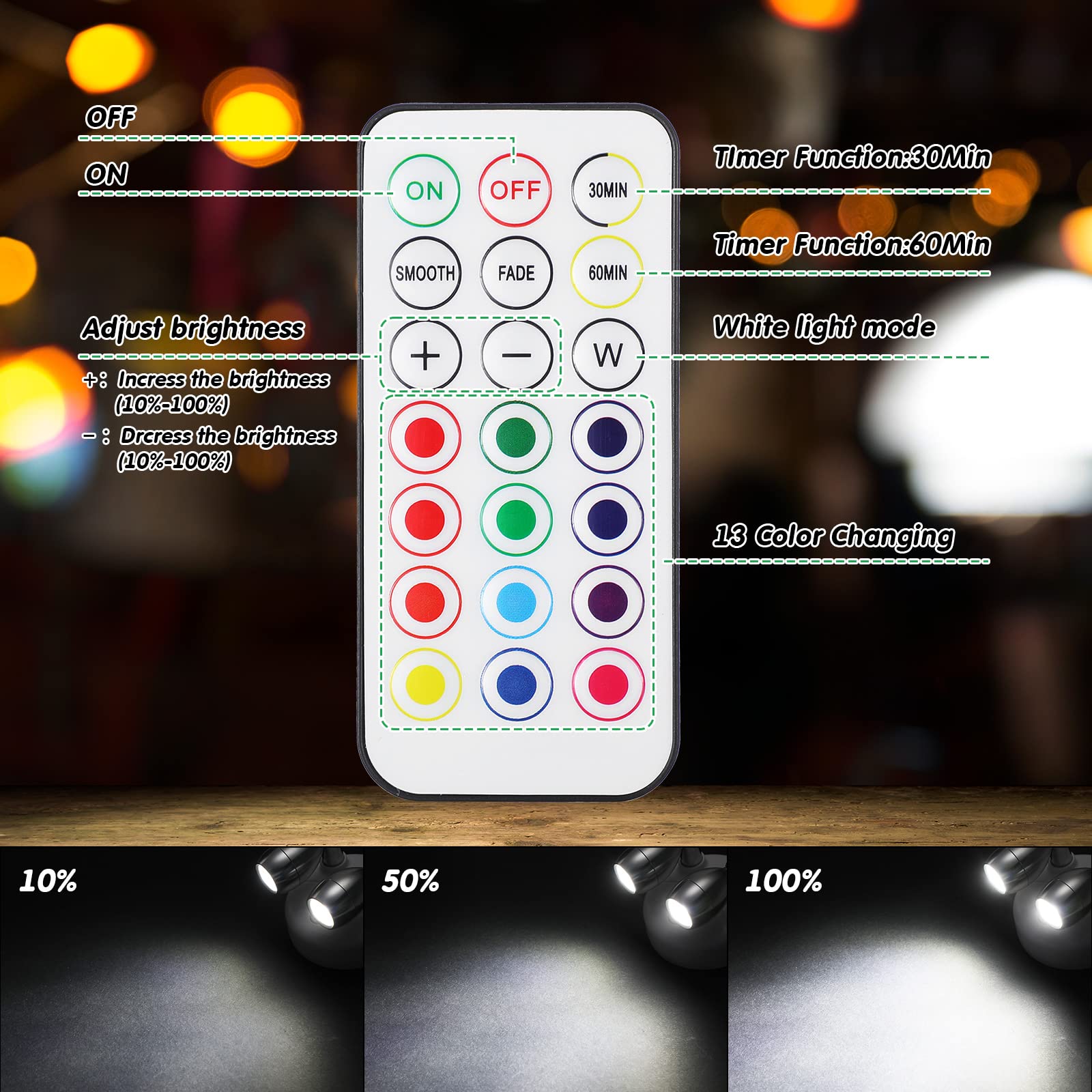 🔥ON SALE🔥Dual Head RGB LED Spotlight with Remote