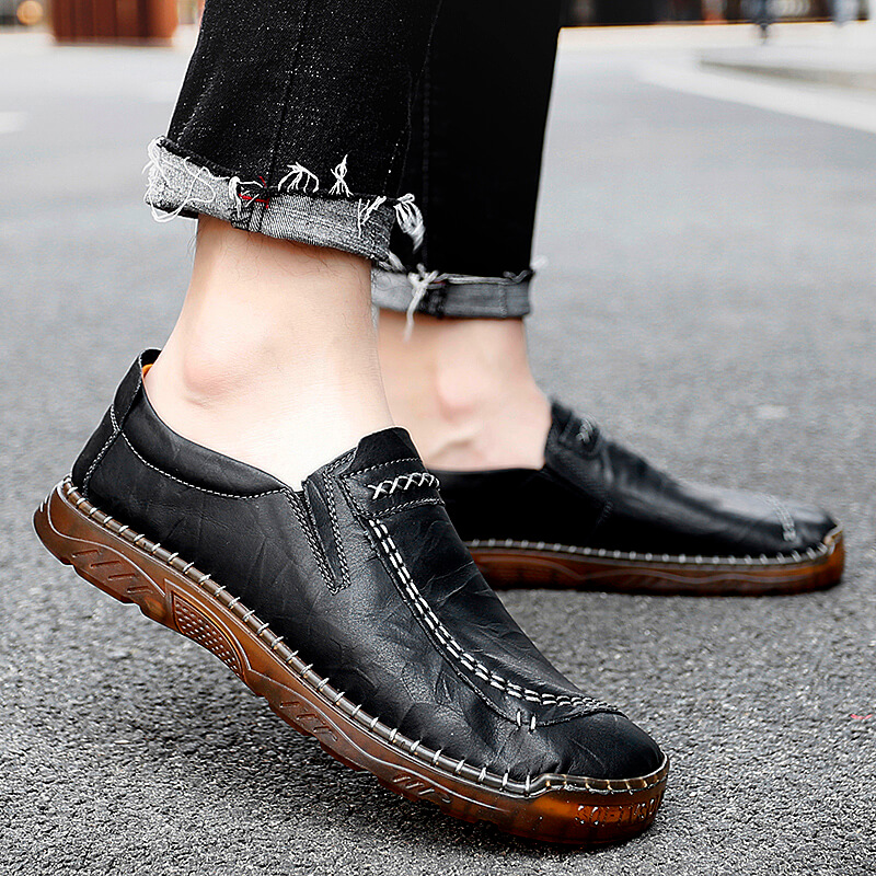 Men's Handmade Slip-on Casual Leather Shoes