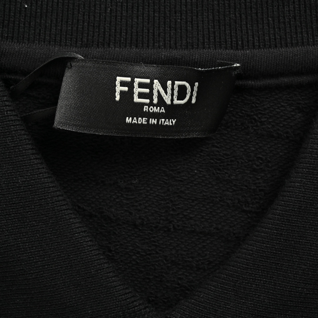 Fendi 24ss three-row snap button dark jacquard Polo short sleeve
