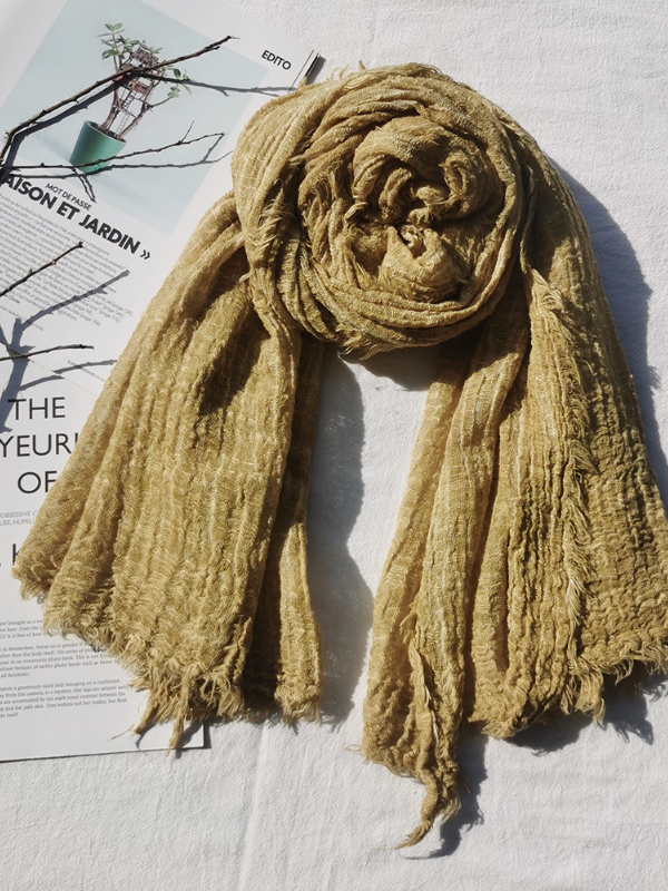 Vintage Faded Fray Hem Scarf