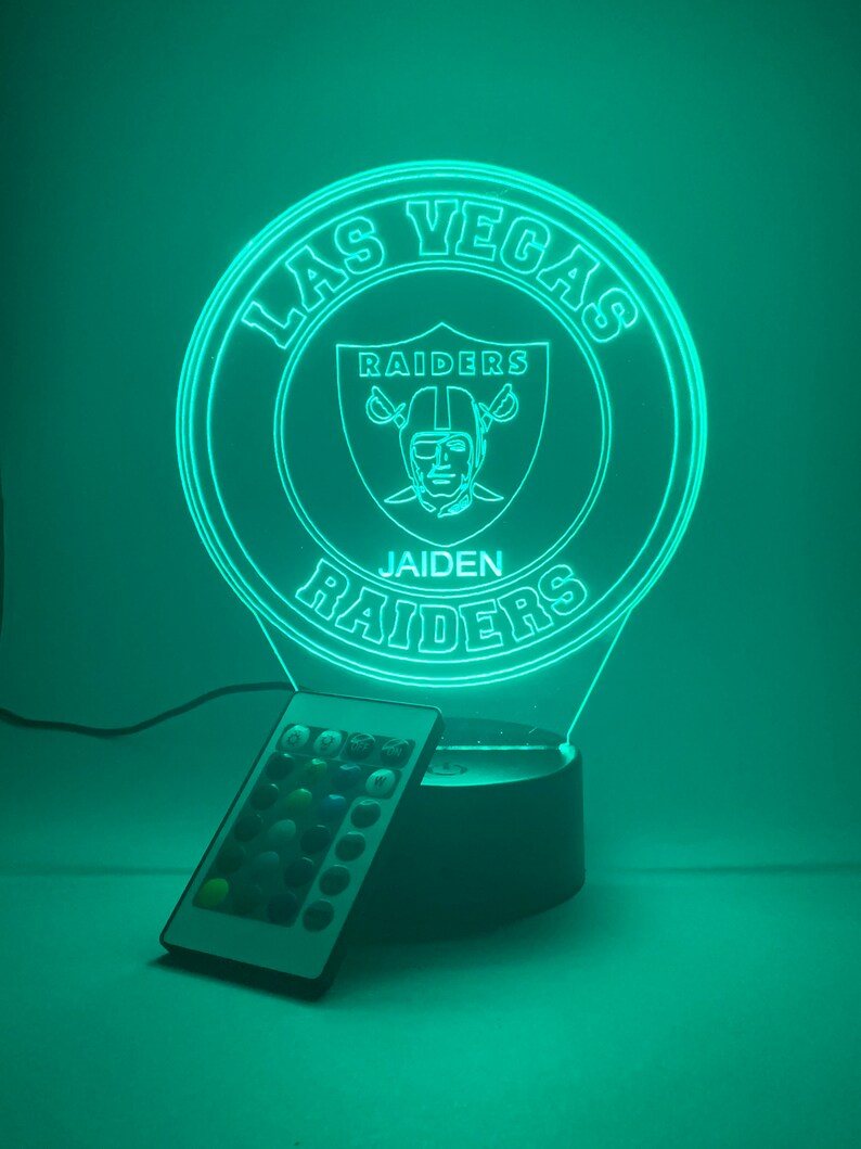 LAS VEGAS RAIDERS 3D LAMP PERSONALIZED