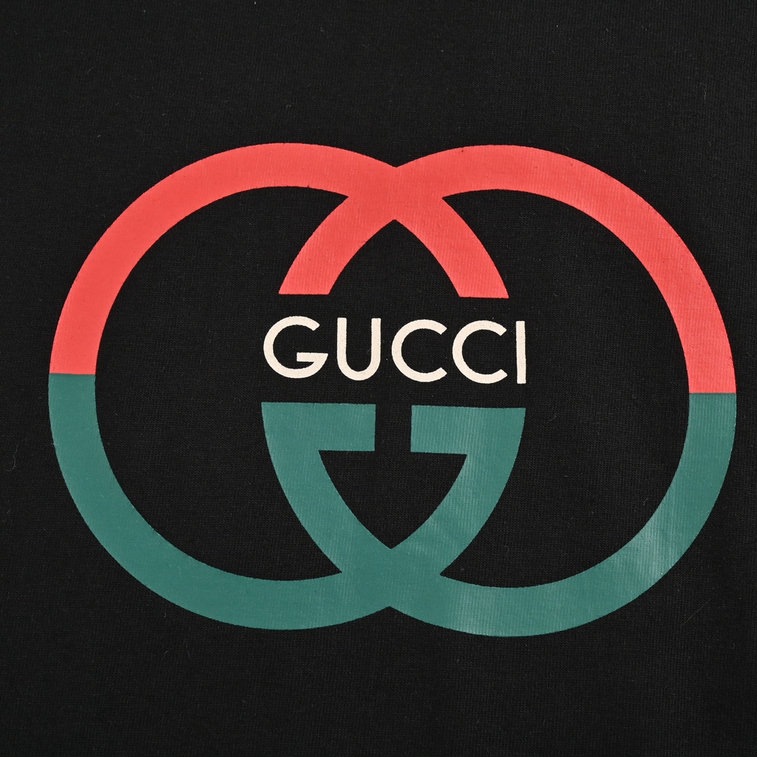 Gucci 24ss Double G colorblock print short sleeves