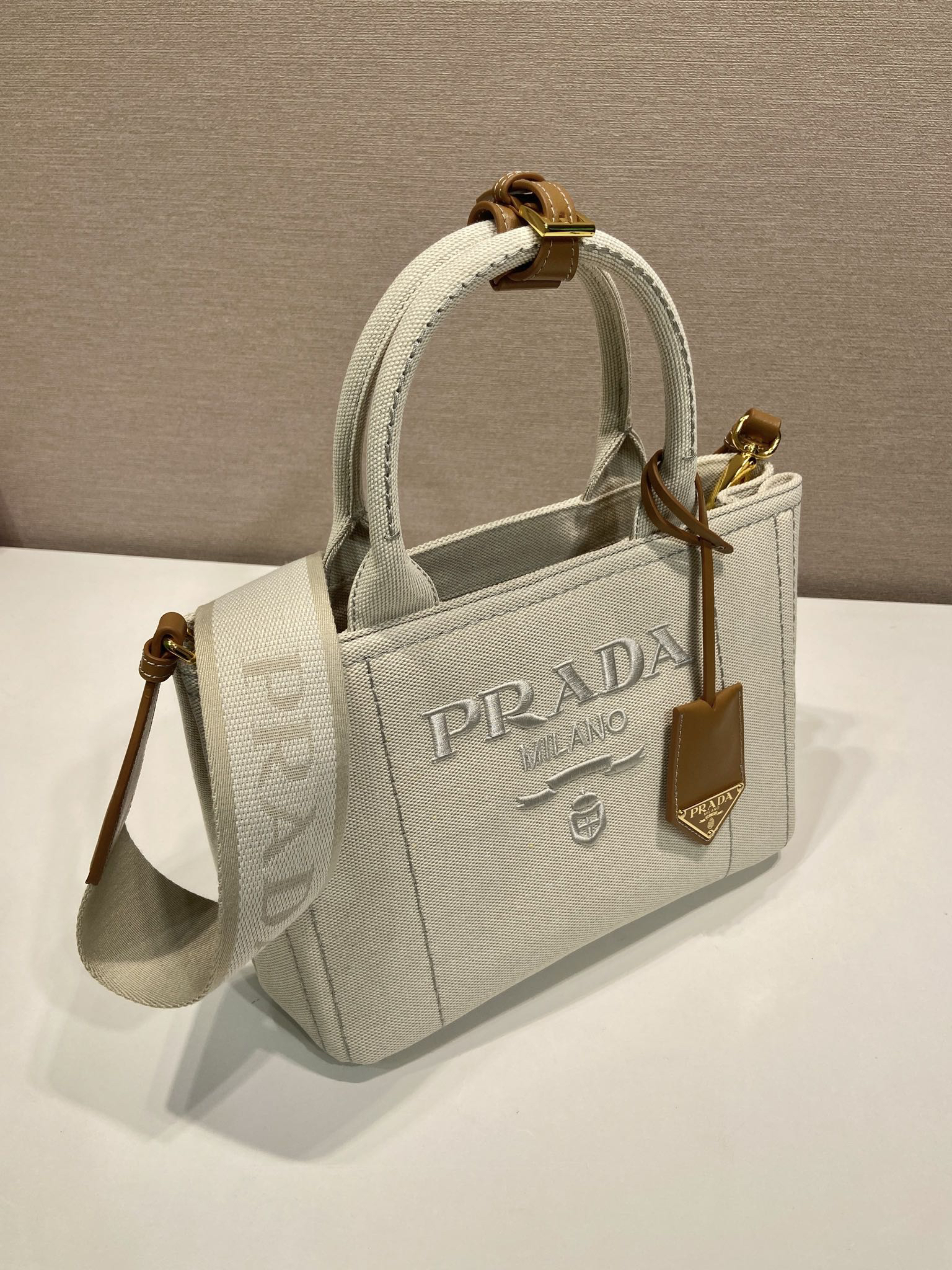 Prada Canvas Tote Bag 1BG464