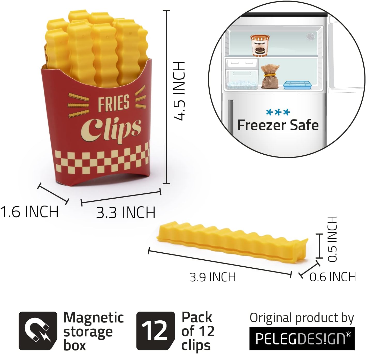 🔥Last Day-[SAVE 50% OFF]--🍟Funny Magnetic French Fries Food Clips With Box(12Pcs/Set)🔥BUY MORE SAVE MORE