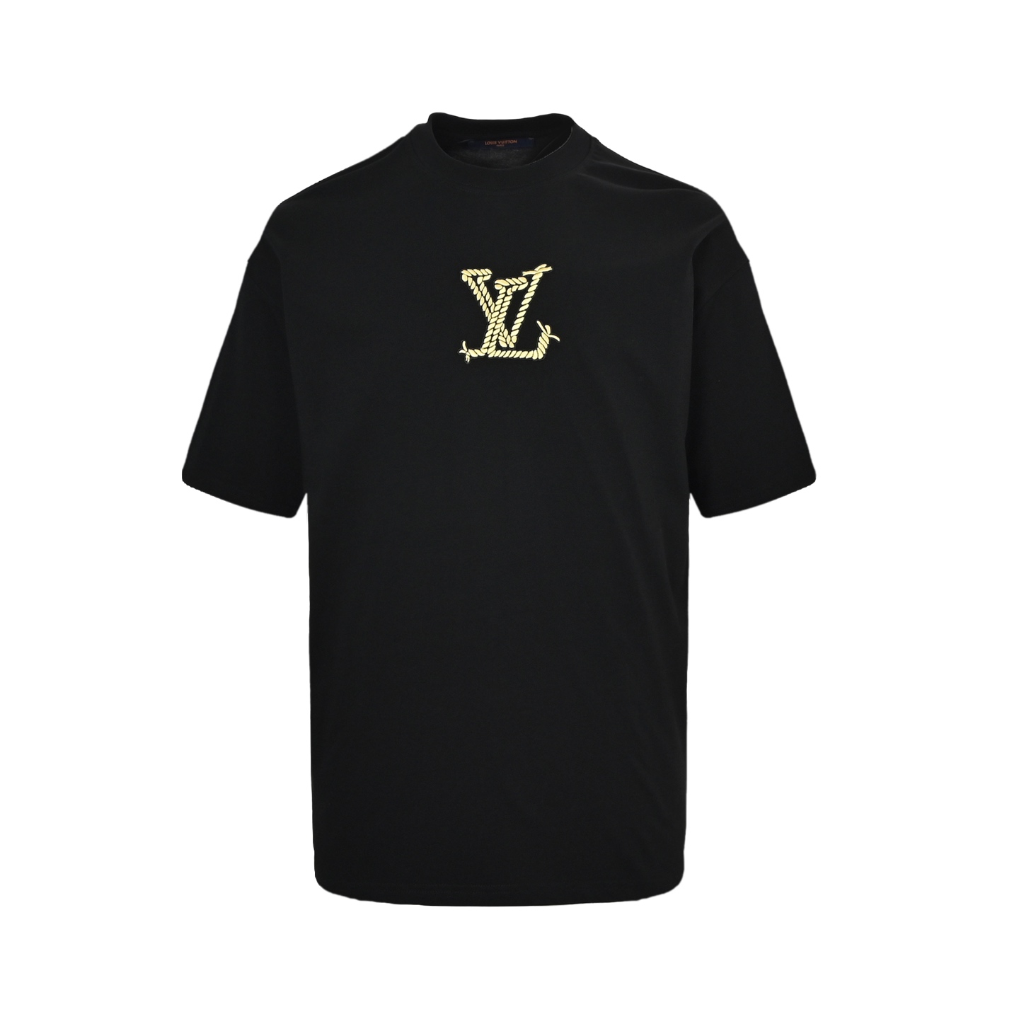 Louis Vuitton 25ss hemp rope embroidered short sleeve