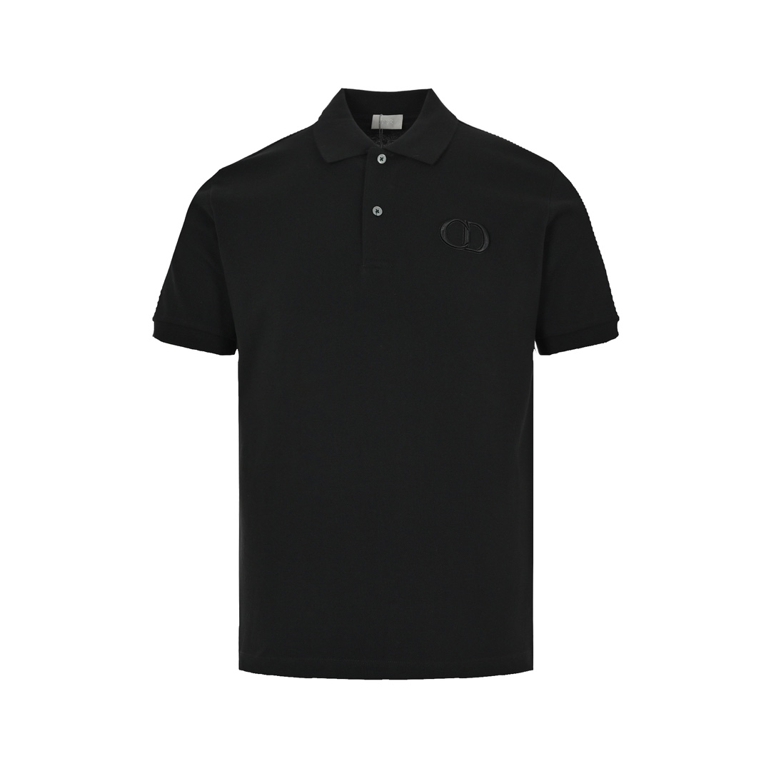 Dior 22ss embroidered CD letters Polo short sleeve