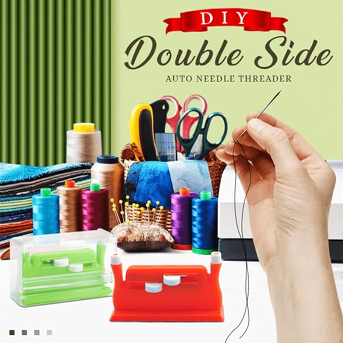 DIY simple double-sided needle threader, perfect tool for sewing needle threading