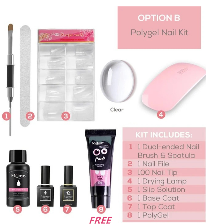Mobray™ Easy PolyGel Nail Lengthening Kits