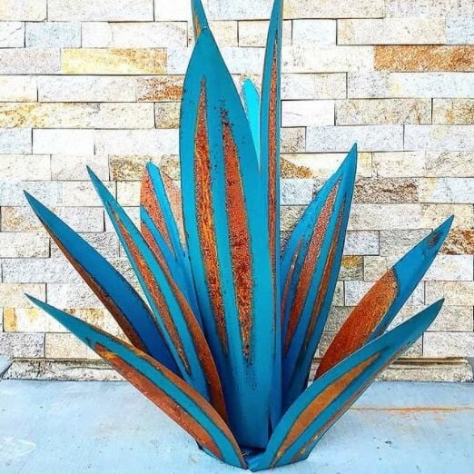 🔥Last Day 50% OFF🔥HandMade Painted Metal Century Plant🔥Buy 2 save 10% & Free Shiping
