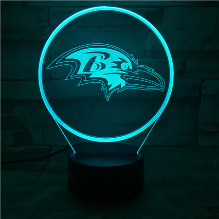 BALTIMORE RAVENS 3D LED LIGHT LAMP