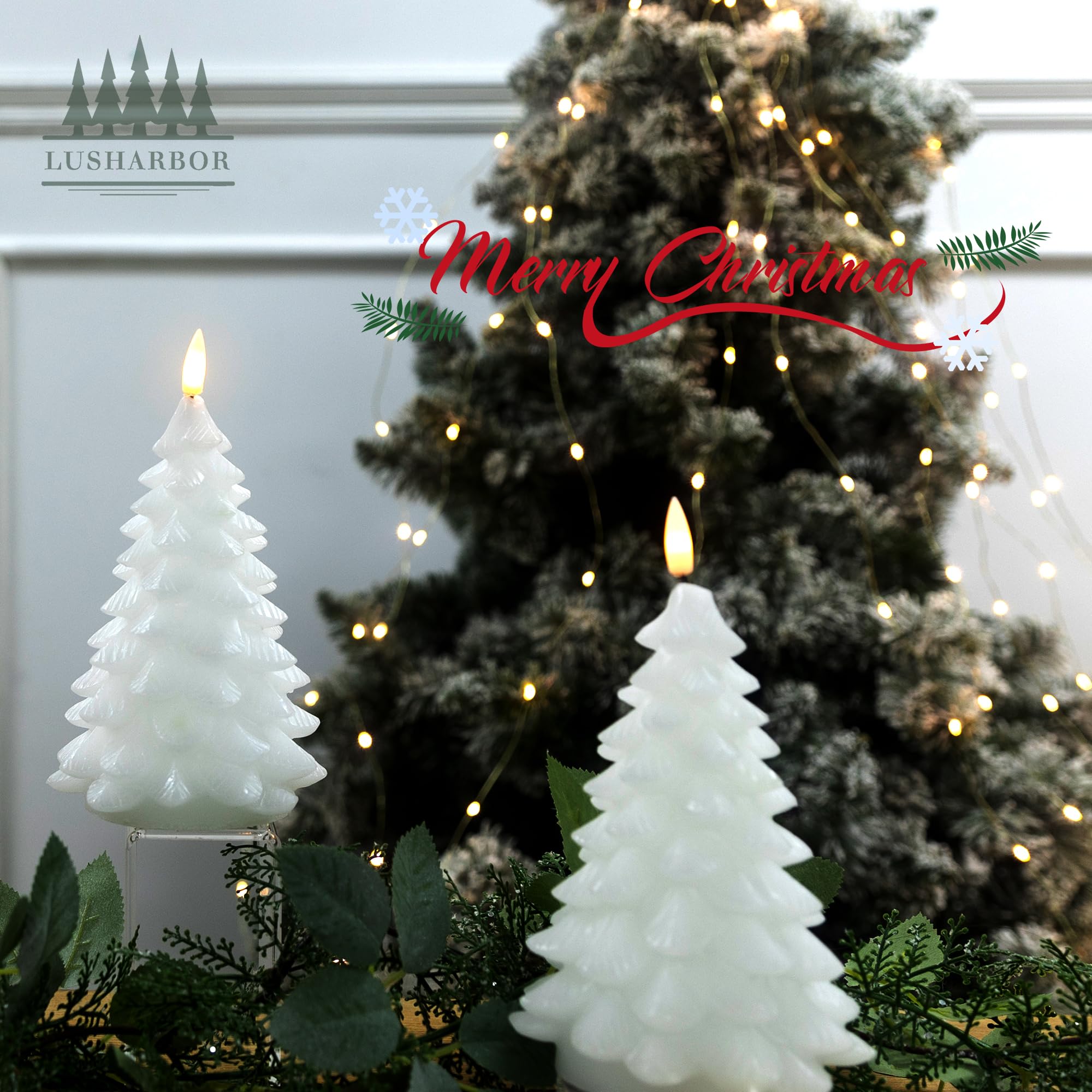 🎄Early Christmas Sale 49% OFF🎄2 Pack Christmas Tree Flameless Candles