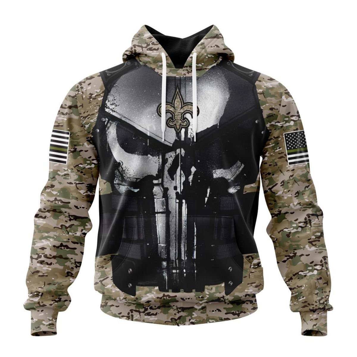 NEW ORLEANS SAINTS 3D HOODIE SPECIAL VETERAN KITS