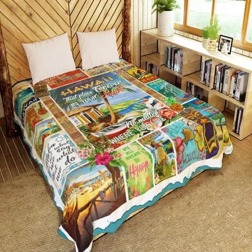 Aloha Hawaii That Place Forever In Your Heart Quilt Blanket