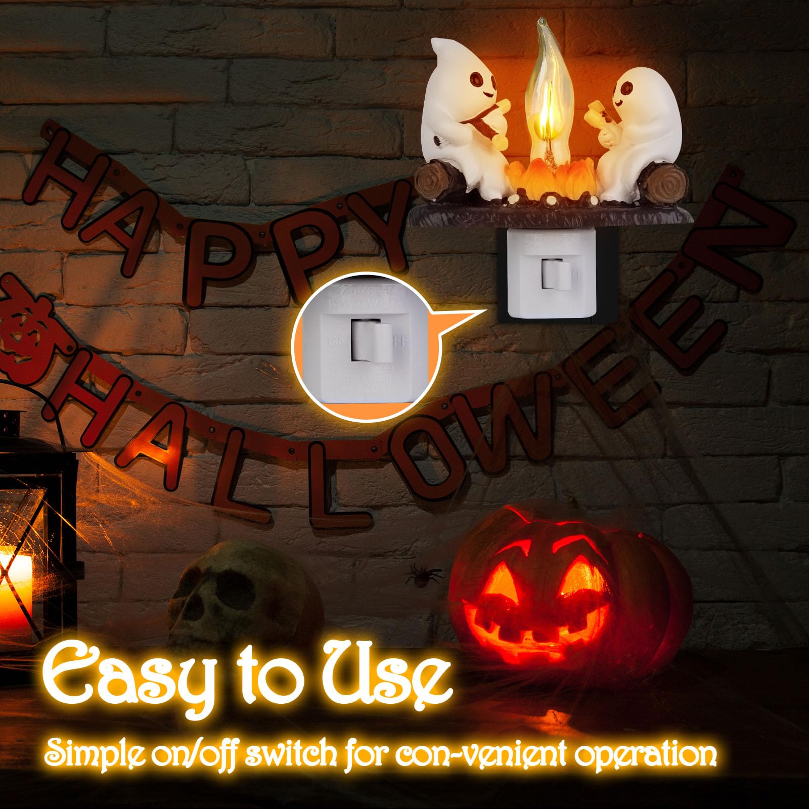 🔥Super Sale - 49% OFF🔥Ghost Campfire Flickering Night Light