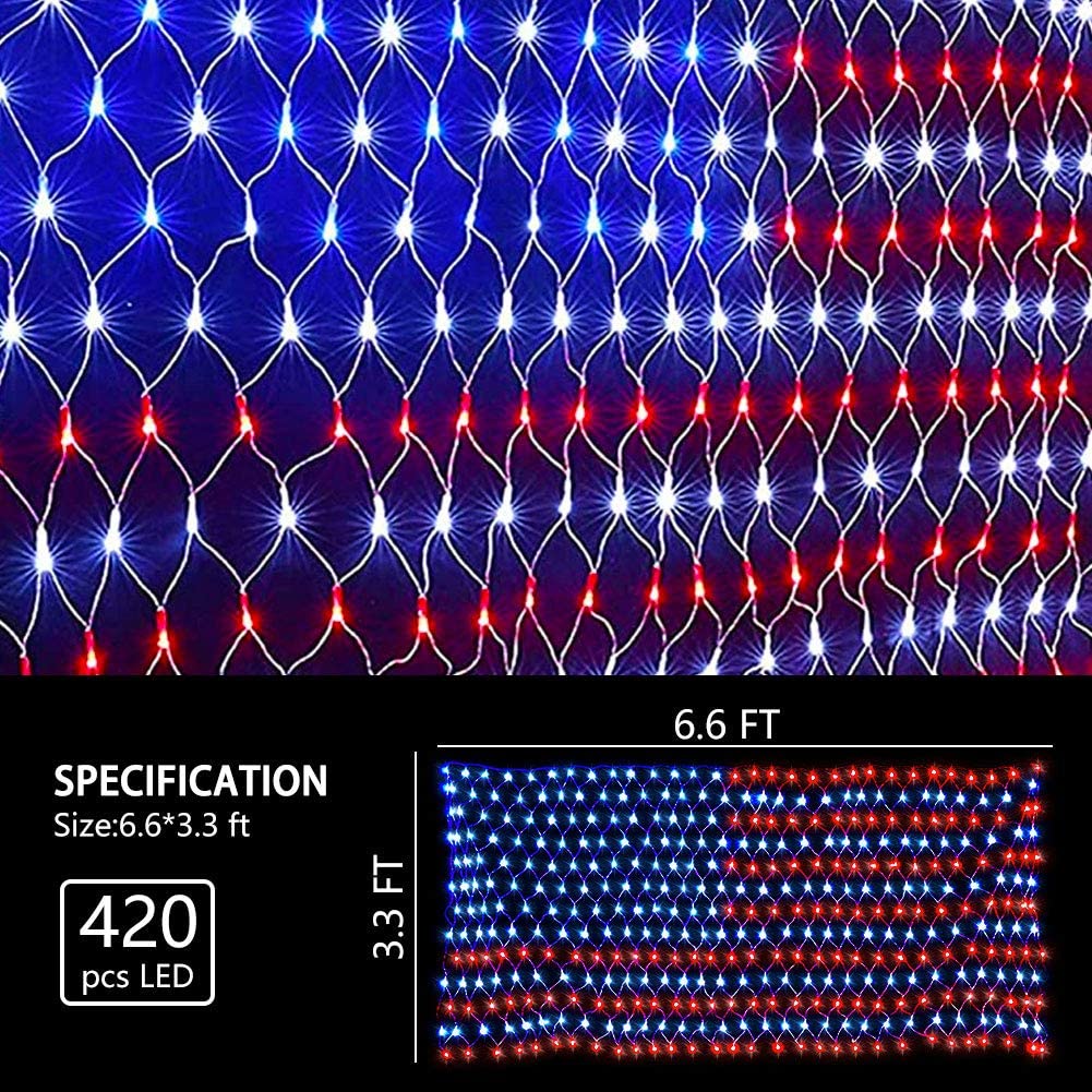 🔥Last Day 50% OFF🔥American FLAG 420 LED STRING lamp-Large American FLAG outdoor lamp