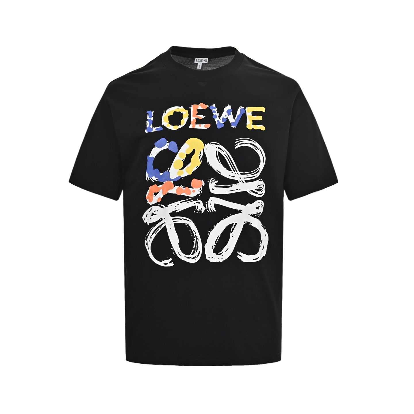 Loewe 25ss graffiti painted letter logo short sleeve